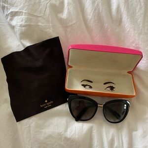 KATE SPADE KANDIS Cat Eye Sunglasses w/ Gold Trim